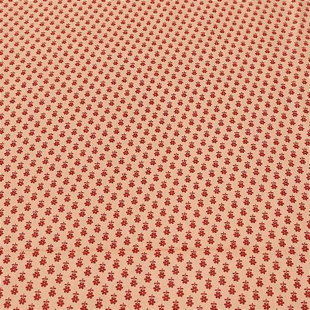 Tecido Tricoline para Patchwork com Estampa Micro Flor Tons Laranja