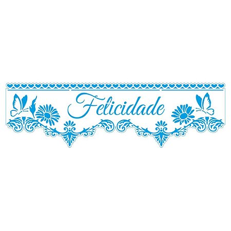 Stencil Barrado Borboletas Felicidade STAB2-030