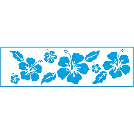 Stencil Barrado Hibisco STE-122