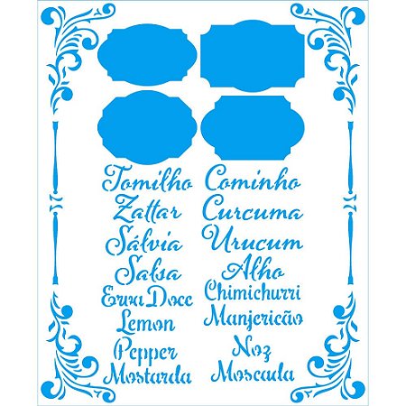 Stencil Tags Temperos STM-726