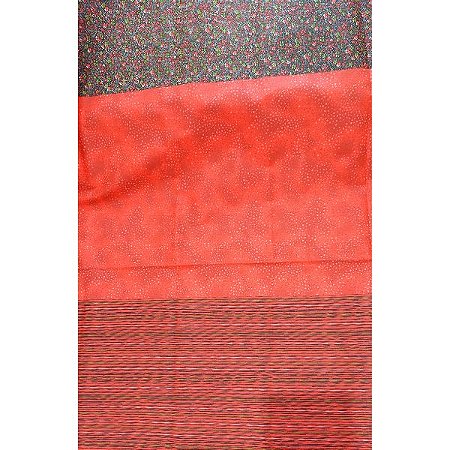 Tecido Tricoline para Patchwork Faixas Estampadas Tons de Vinho