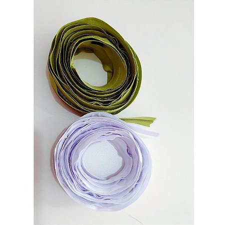 Kit nº4 -10 metros Zíper Branco e Verde Abacate