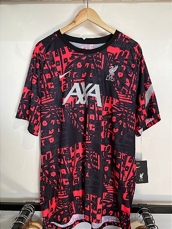 Camisa Liverpool Treino Preto e Vermelho 2020/2021 - Paulinho Store