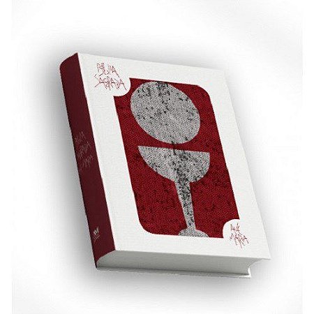 Livro Bíblia Sagrada com Lantejoula Branca
