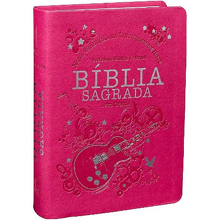 Livro Bíblica Sagrada Letra Grande - Capa Pink - Sbb
