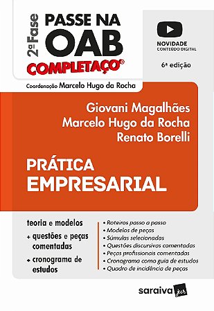 Livro Pratica Empresarial - Completaco - Passe Na Oab 2 Fase Fgv - Magalhaes