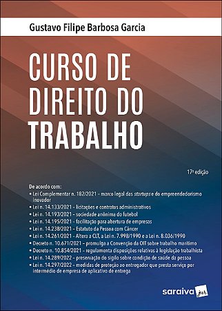 Livro Curso de Direito do Trabalho - Garcia