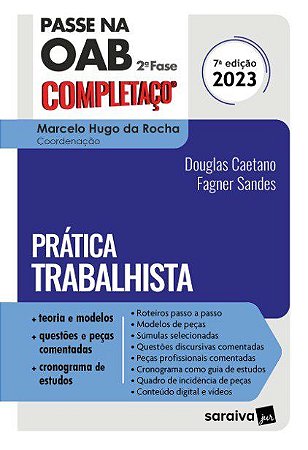 Livro Passe Na Oab 2  Fase Completaco  - Pratica Trabalhista - Caetano - Saraiva