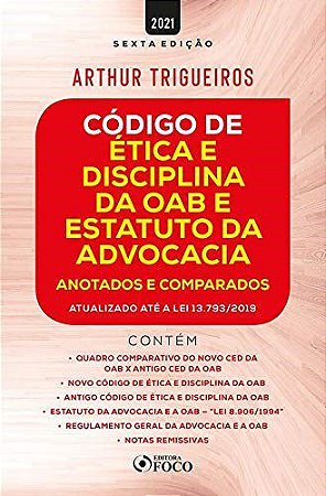 Livro Código de Ética e Disciplina da OAB e Estatuto da Advocacia - Trigueiros - Foco