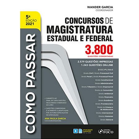 Livro Como Passar em Concursos Magist. Estadual-05ed/21 - Garcia