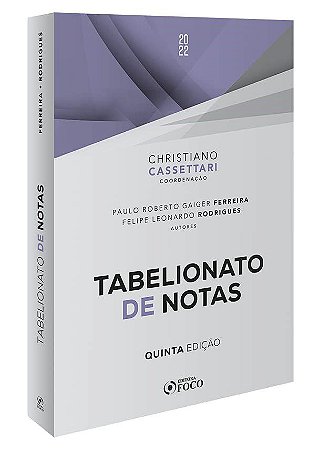 Livro Tabelionato de Notas - Cassettari - Foco