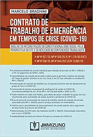 Livro Contrato de Trabalho de Emergencia em Tempos de Crise (covid-19) - Marcelo Braghini
