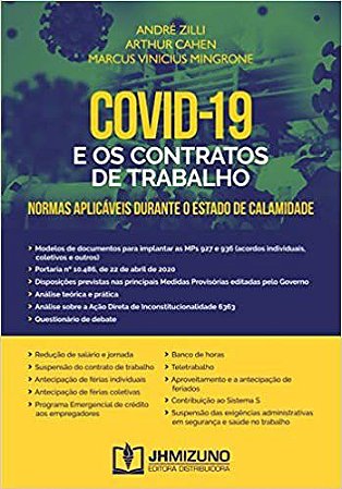 Livro Covid-19 e os Contratos de Trabalho - Zilli - Jh Mizuno