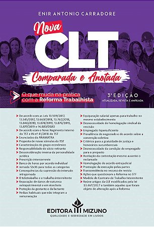 Livro Nova Clt Comparada e Anotada - Carradore