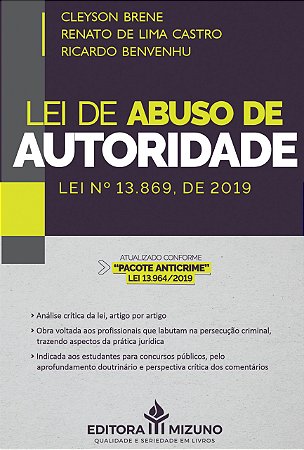 Livro Lei de Abuso de Autoridade- Benvenhu Ricard - Mizuno