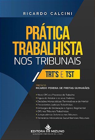Livro Prática Trabalhista Nos Tribunais  Calcini
