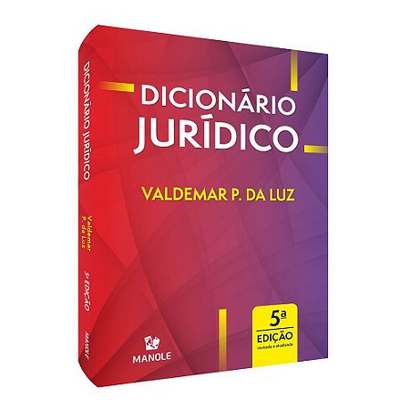 Livro Dicionário Jurídico - Luz - Manole