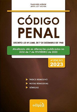 Livro Código Penal (edição Bolso) - Vieira - Edipro