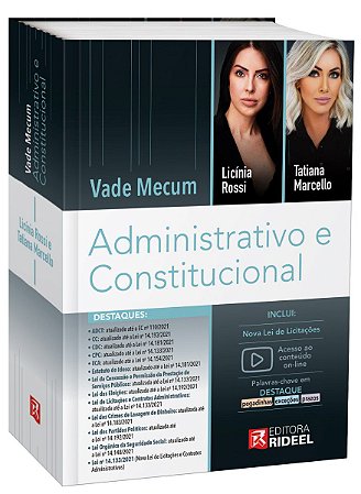 Livro Vade Mecum Administrativo e Constitucional - Rossi - Rideel