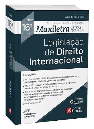 Livro Legislacao de Direito Internacional - Saliba