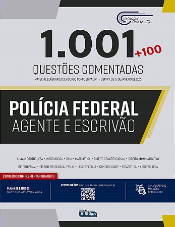 Livro 1001+100 Policia Federal Agente e Escrivão