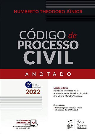 Livro Código de Processo Civil Anotado  Theodoro Junior