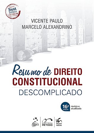 Livro Resumo de Direito Constitucional Descomplicado - Paulo/alexandrino