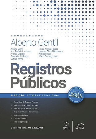 Livro Registros Publicos - Gentil