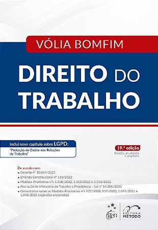 Livro Direito do Trabalho - Bomfim - Método