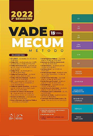 Livro Vade Mecum Metodo 2022 - 2 Semestre - Equipe Metodo