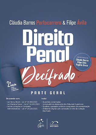 Livro Direito Penal: Parte Geral - Portocarrero/avila