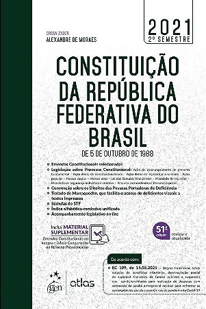 Livro Constituicao da Republica Federativa do Brasil - de 5 de Outubro de 1988 - Moraes