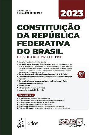 Livro Constituicao da Republica Federativa do Brasil: de 5 de Outubro de 1988 - Moraes