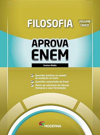 Livro Caderno Aprova Enem Filosofia - Volume Único - Moderna