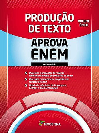 Livro Caderno Aprova Enem Produção de Texto - Volume Unico - Moderna