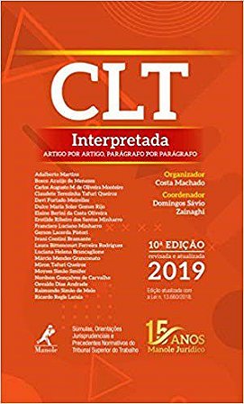 Livro Clt Interpretado - 10  Edicao - Costa Machado, Domin