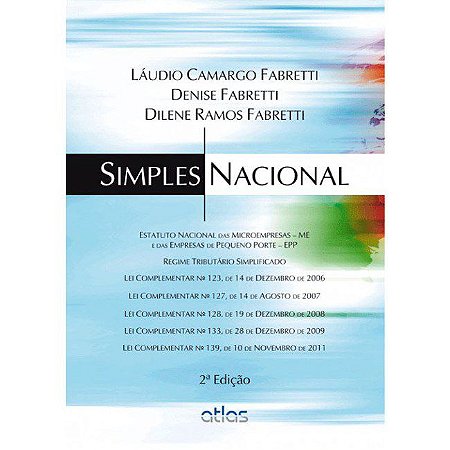 Livro Simples Nacional- Estatuto Nacional das Microempresas - Me e das Empresas D - Fabretti