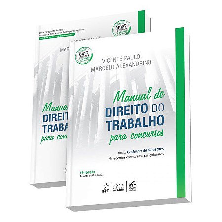 Livro Manual de Direito do Trabalho para Concursos com Caderno de Questões - Paulo