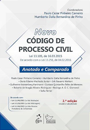 Livro Novo Código de Processo Civil:  Anotado e Comparado