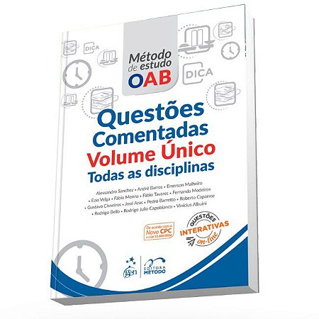 Livro Questoes Comentadas - Volume Unico - Todas as Disciplinas - Serie: Metodo D - Sanchez/barros/malhe