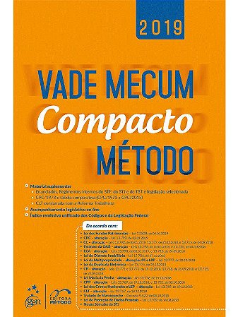 Livro Vade Mecum Compacto - Metodo 2019 - Equipe Metodo