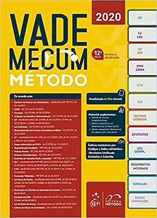 Livro Vade Mecum Tradicional Metodo 2020 - Equipe Metodo