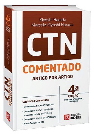 Livro Ctn Comentado Artigo por Artigo - Rideel Editora