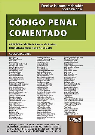 Livro Codigo Penal Comentado -  de Acordo com a Lei 14.197/2021 - Hammerschmidt