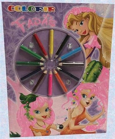 Livro Colorir Fadas - Girassol