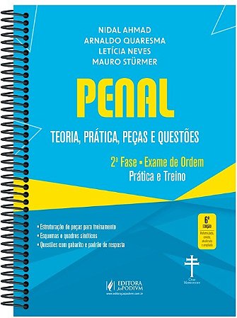Livro Penal Teoria, Prática, Peças e Questões - 38 Exame de Ordem - Ahmad - Juspodivm