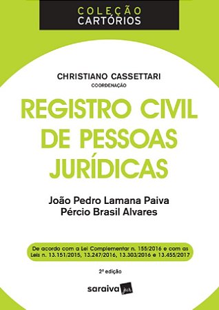 Livro Registro Civil de Pessoas Juridicas - Paiva/alvares