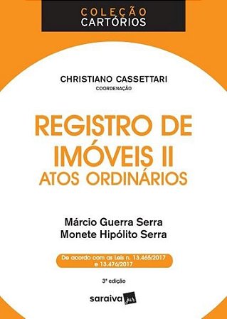 Livro Registro de Imoveis Ii - Atos Ordinarios - Serra