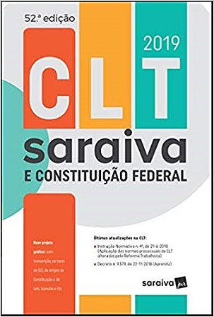 Livro CLT Saraiva e Constituição Federal : Tradicional