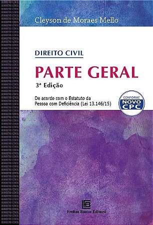 Livro Curso De Direito Civil - Parte Geral - De Acordo Com O Estatuto Da Pessoa C - Mello